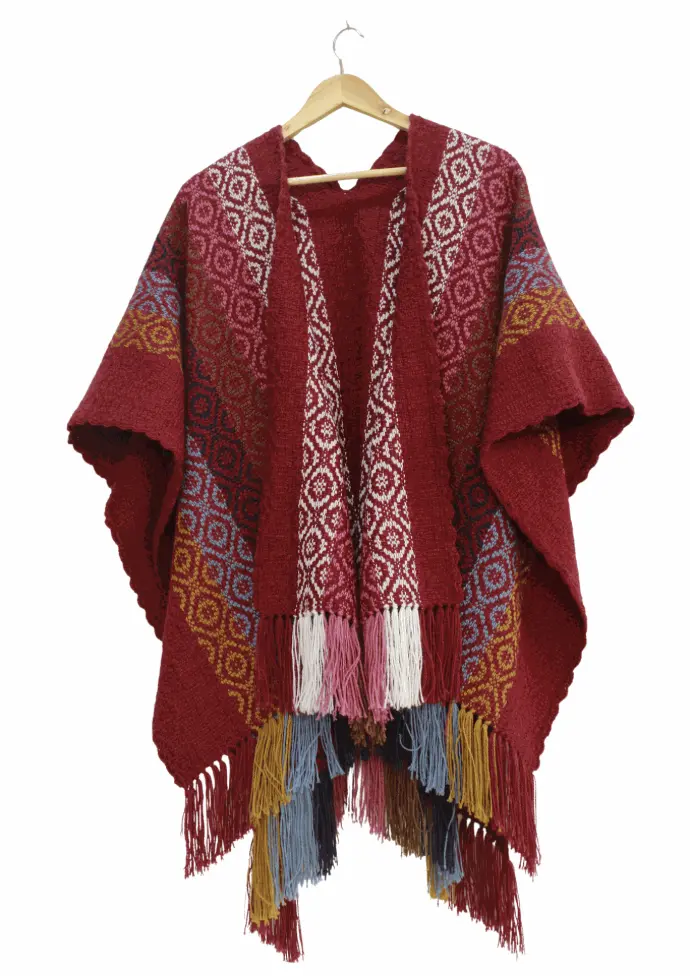 Ruana Montaña de 7 colores punto diamante
