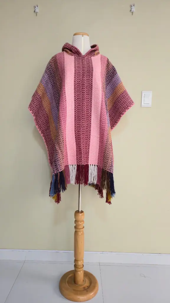 Poncho Montaña de 7 colores rosado bebé