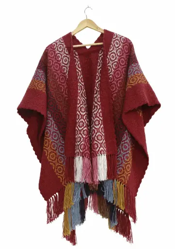 Ruana Montaña de 7 colores punto diamante